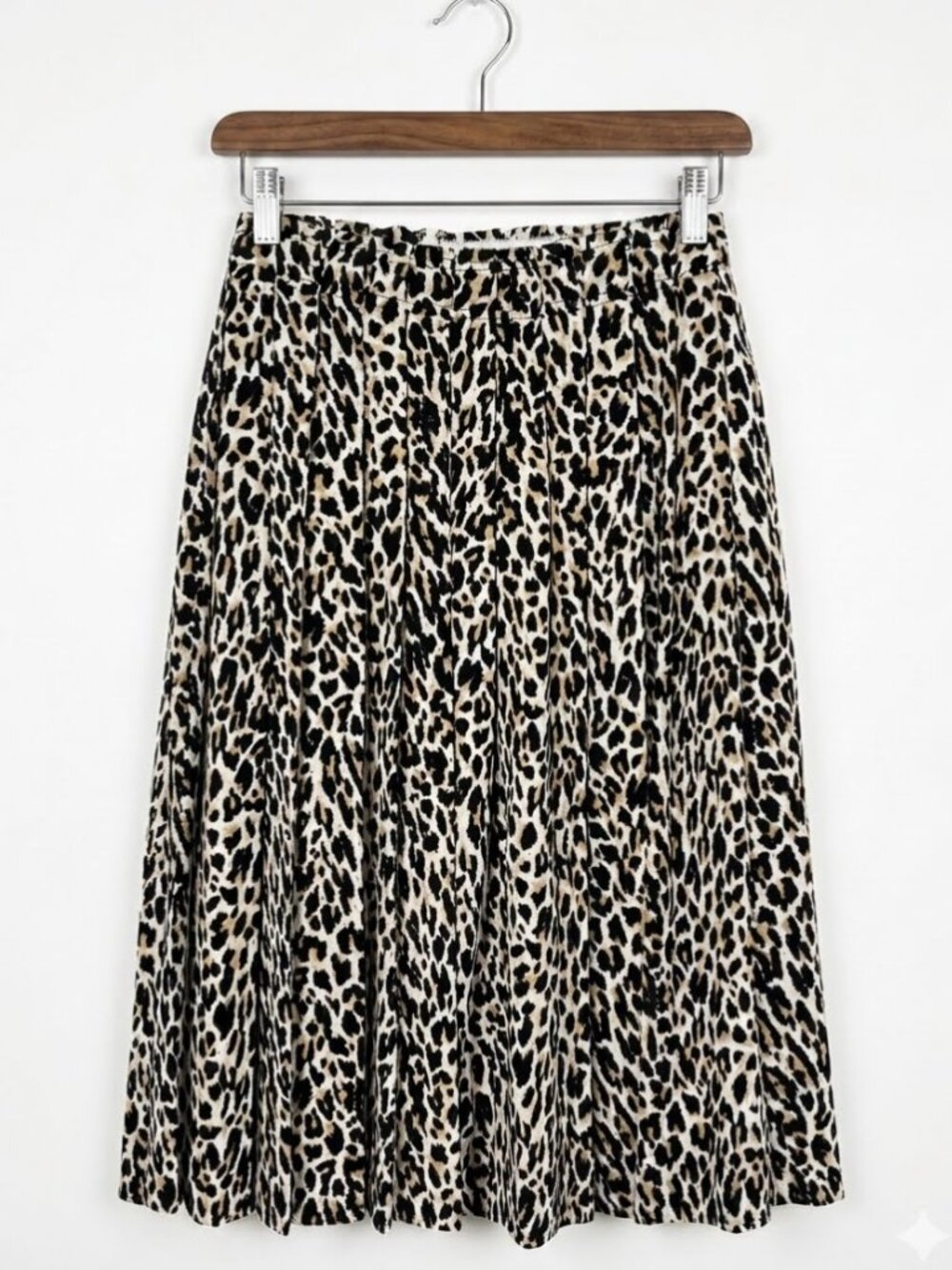 J.Crew Leopard Print Pleated Midi Skirt Size 14 Chiffon A-Line Animal Print